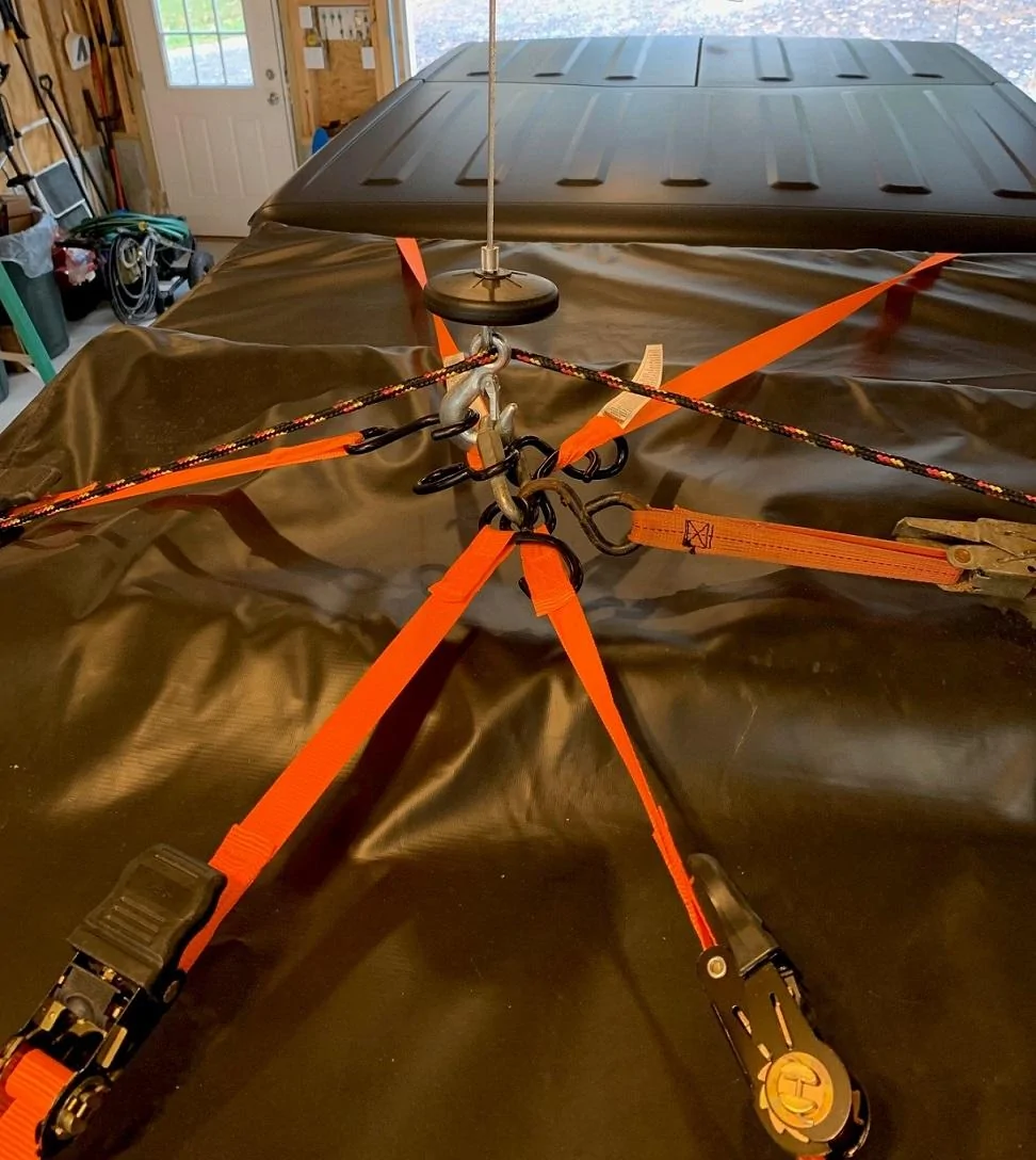 Jeep Gladiator Hoist to Lift Off Bed Rack and RTT hoist2