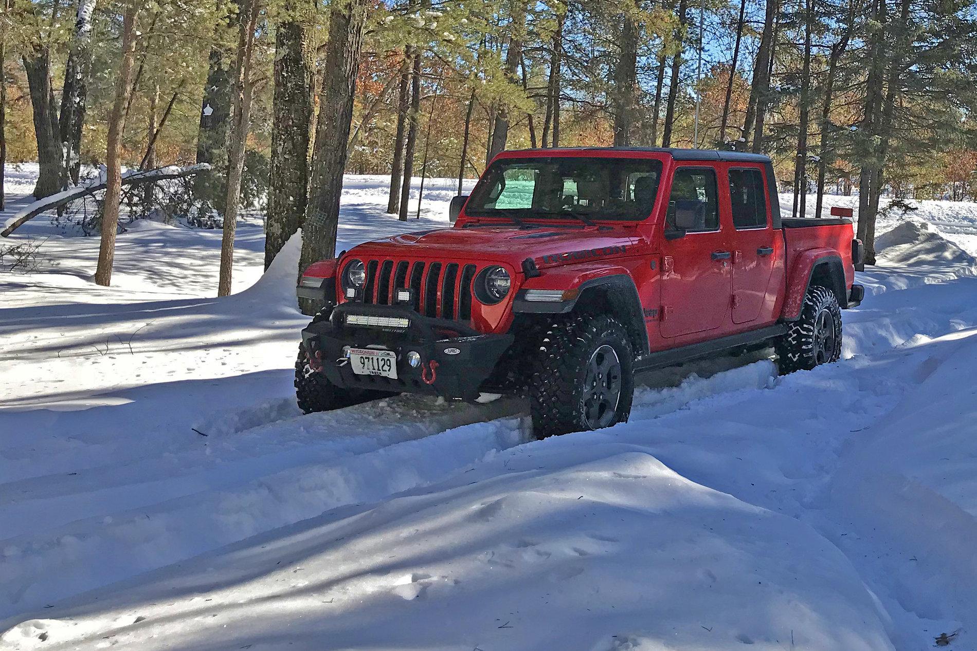 Jeep Gladiator JT pictures Snow pants on