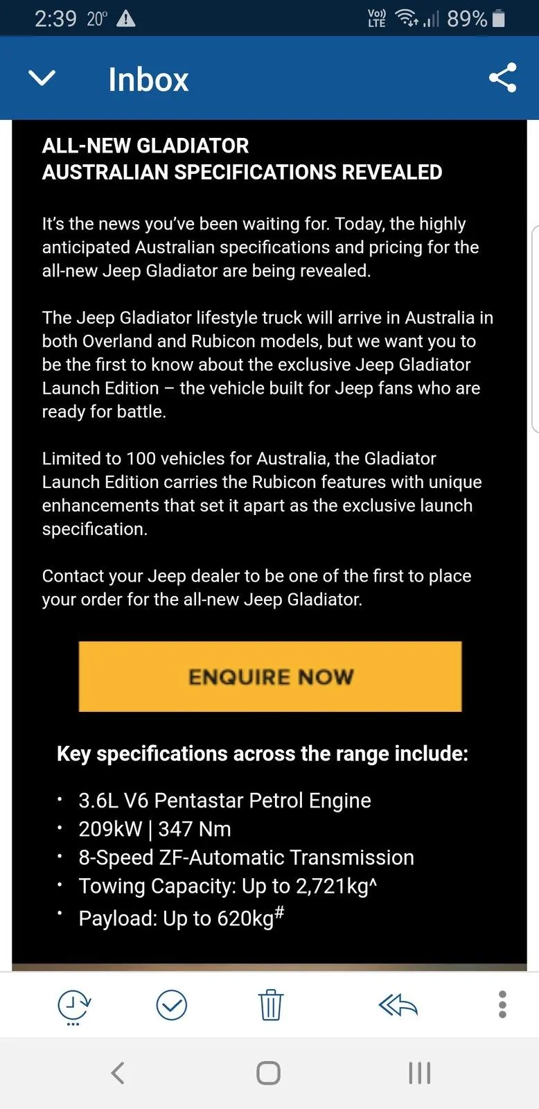 Jeep Gladiator Meet the all-new Gladiator Screenshot_20200304-143938_BlueMail