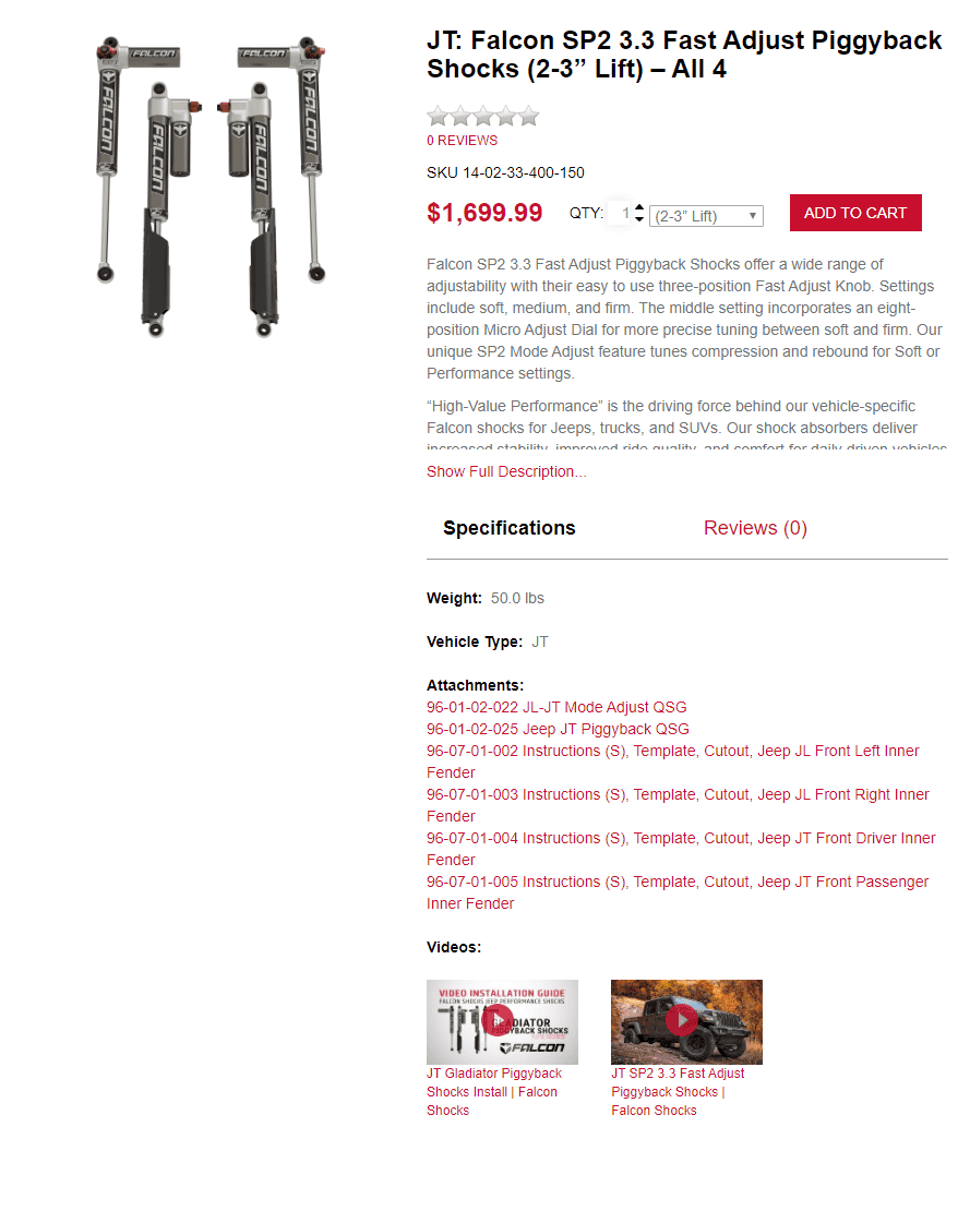 Jeep Gladiator JT RK 3.0 Suspension Kit Opinions??? Falcon Shock Setu