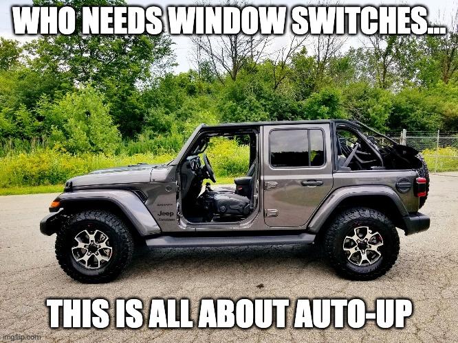 Jeep Gladiator Why no auto-up feature for windows? 3s6bbo