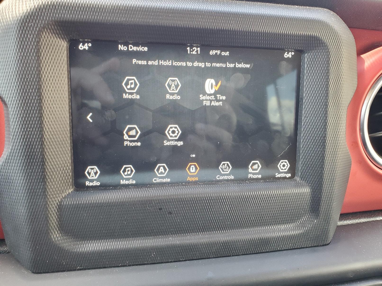 Jeep Gladiator Tire Fill Alert and Selectable Tire Fill Alert 20200313_132159