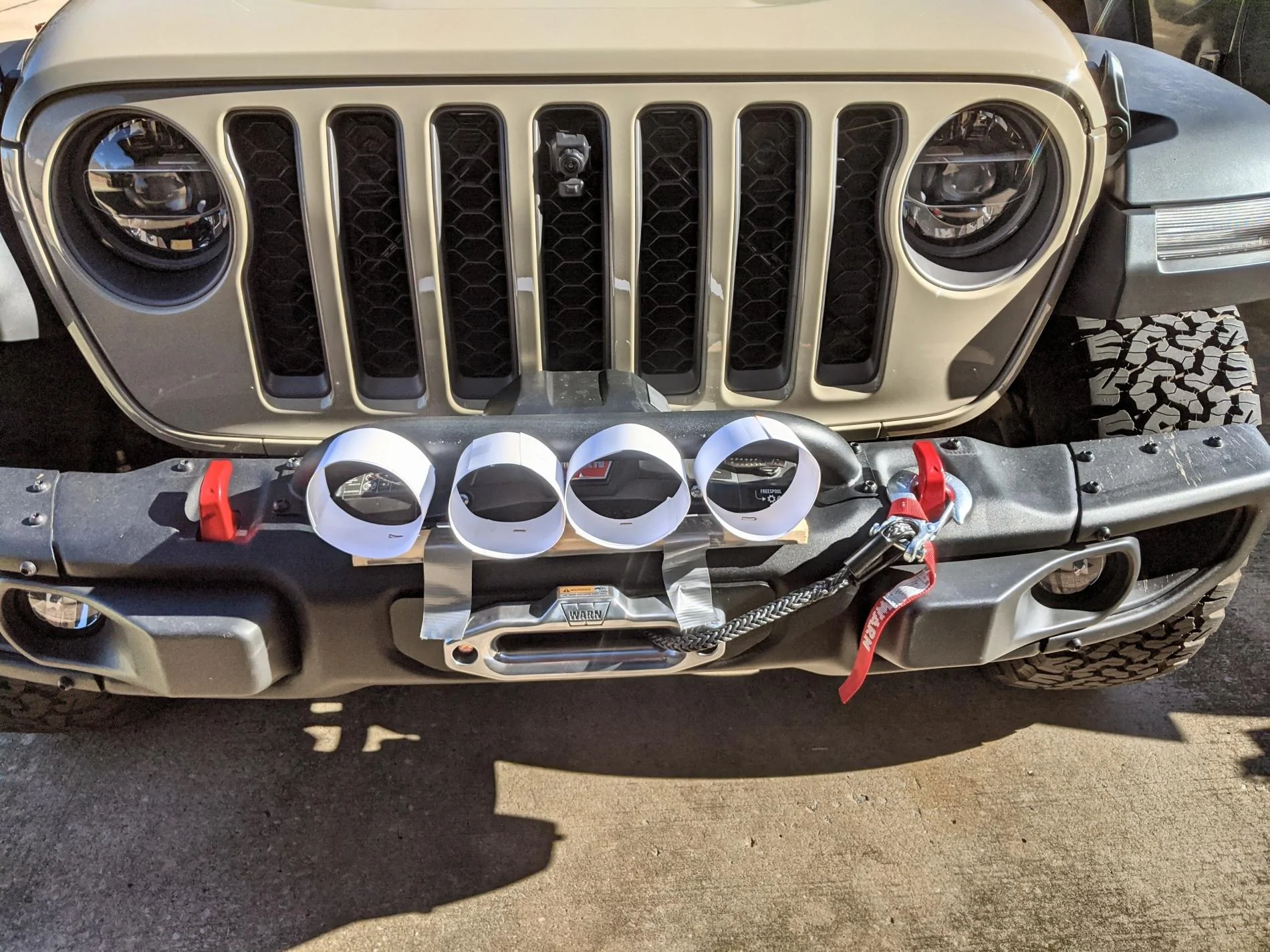 Jeep Gladiator Aux Switches - What are you putting on them? Gladiator, Jan 20, CP_124322, Three Mock LZR Lites (Front View)