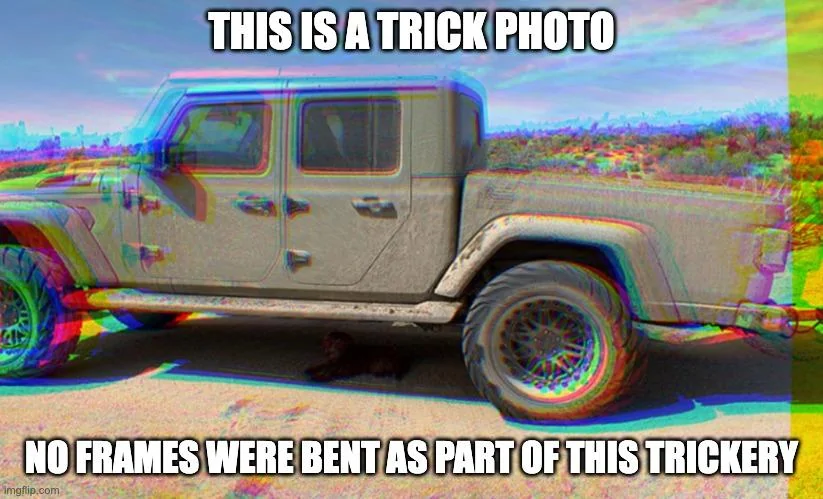 Jeep Gladiator Gladiator bent frame offroading with trailer? Why do you think this happened? 3sytx1