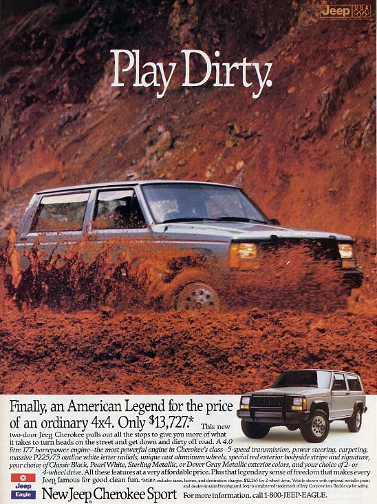 Jeep Gladiator This virus is killing my new truck buzz ad_jeep_cherokee_sport_1988