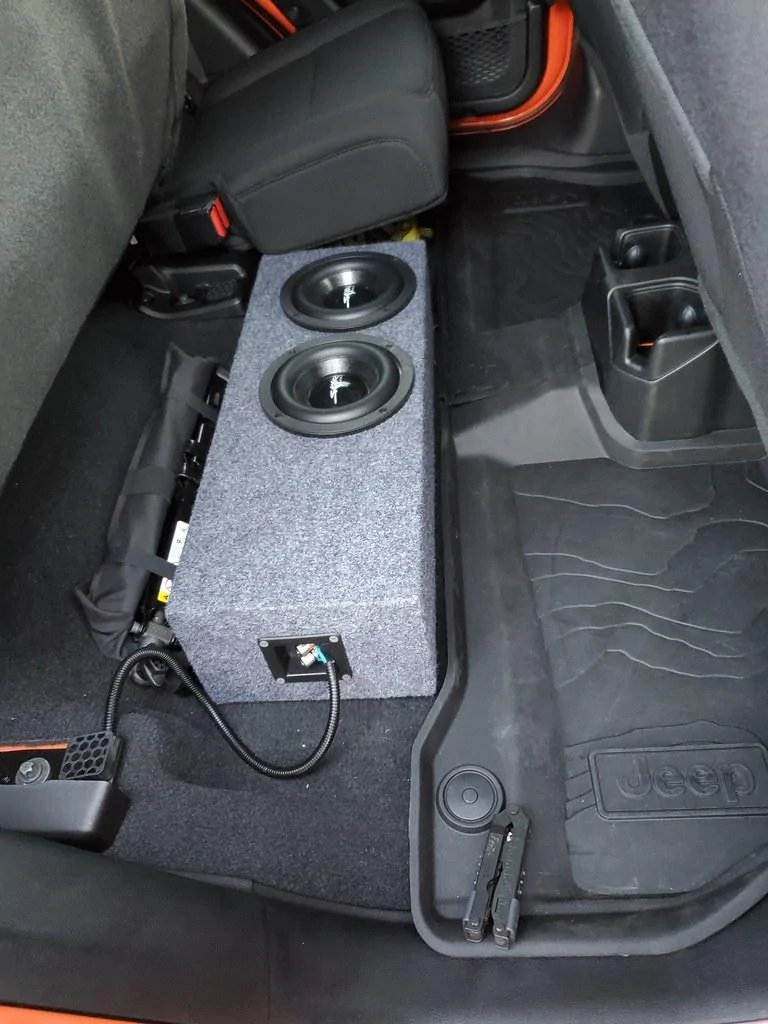 Jeep Gladiator Stealth Amp Sub Install (under dash) 49689253543_d512a6c5c6_