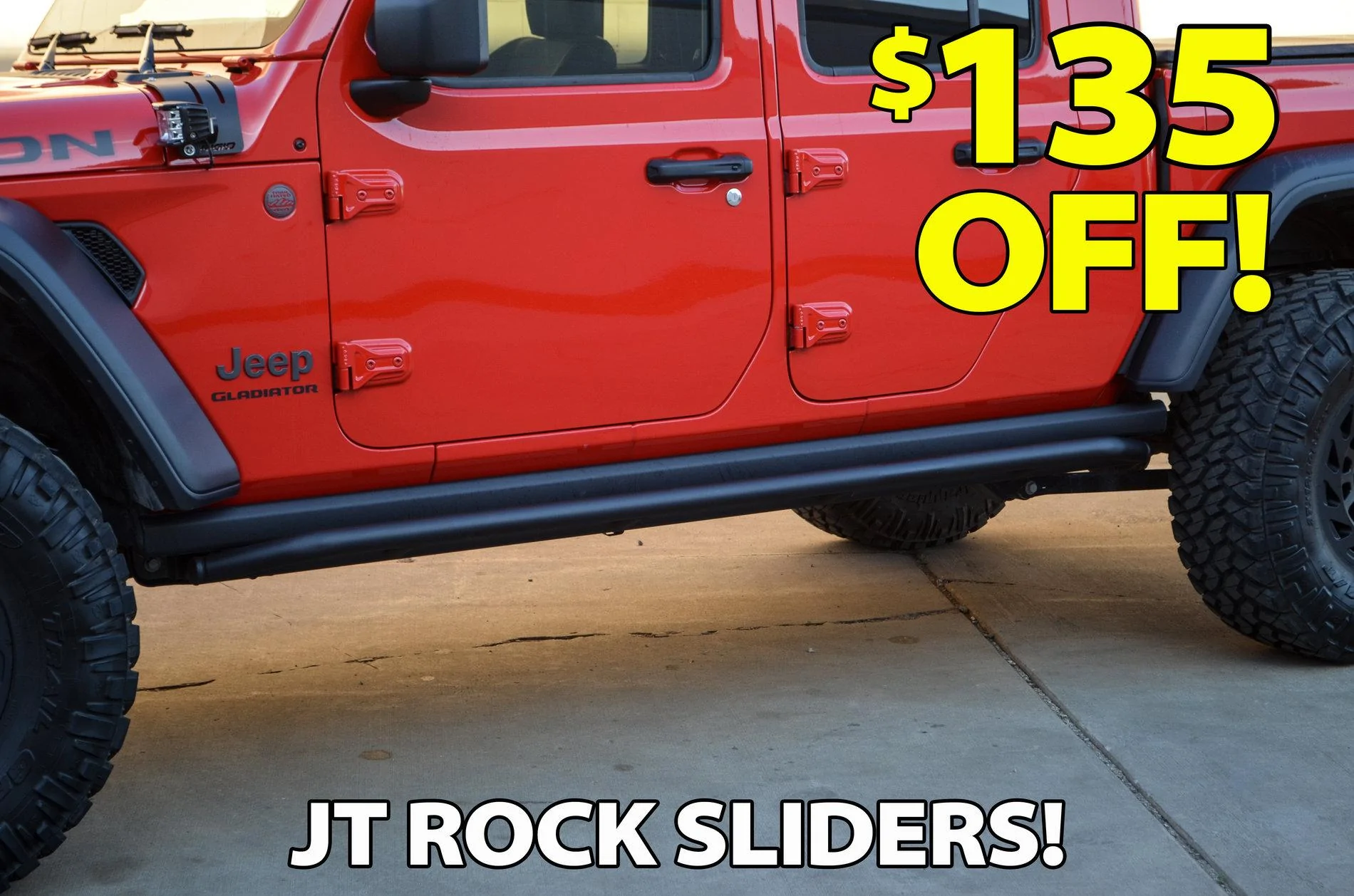 Jeep Gladiator ACE JT Rock Sliders $135 Off! JT_135_Off