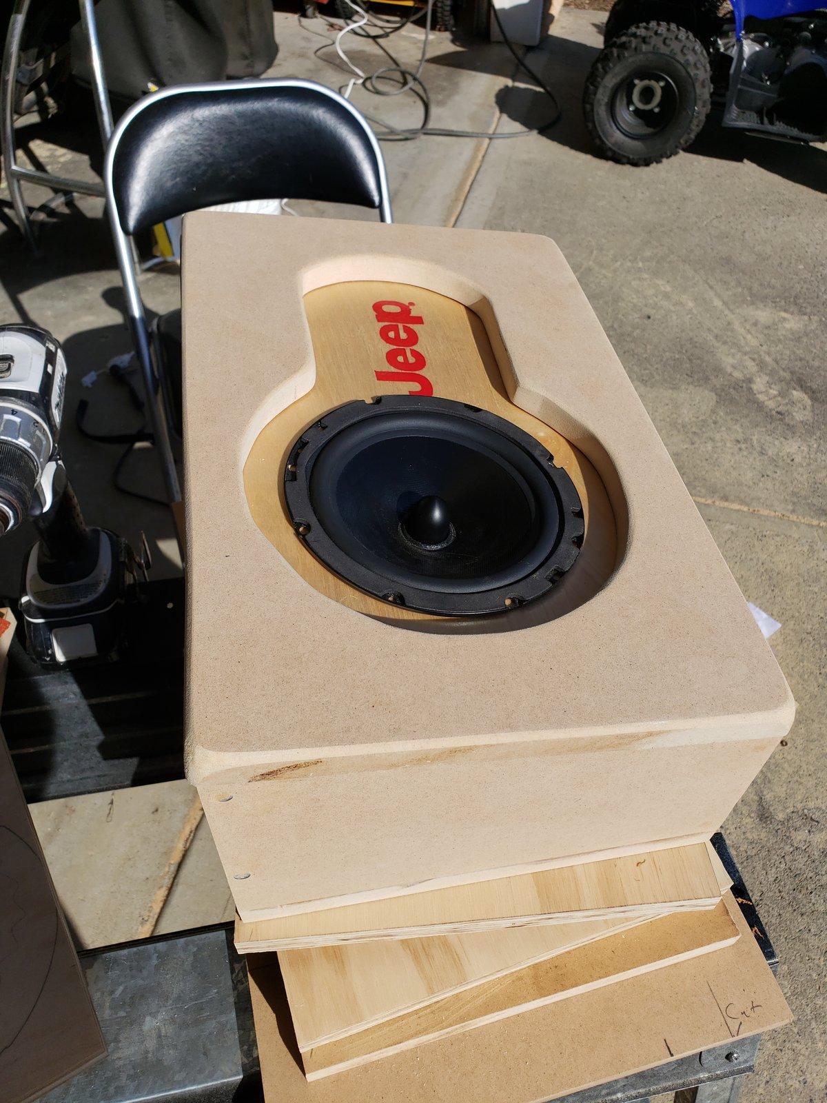 Jeep Gladiator 7" radio subwoofer and amp addition 20200326_171553