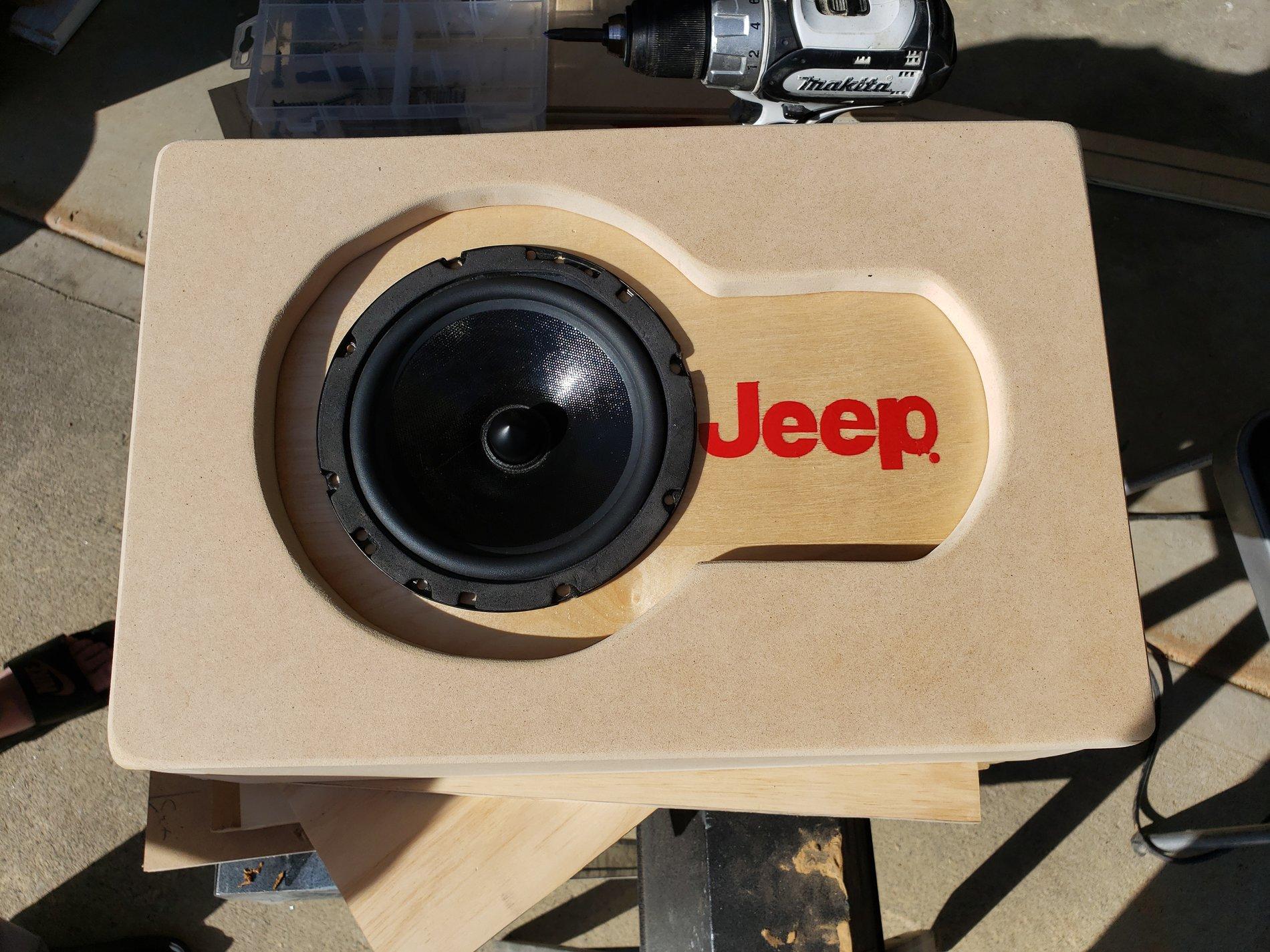 Jeep Gladiator 7" radio subwoofer and amp addition 20200326_171526