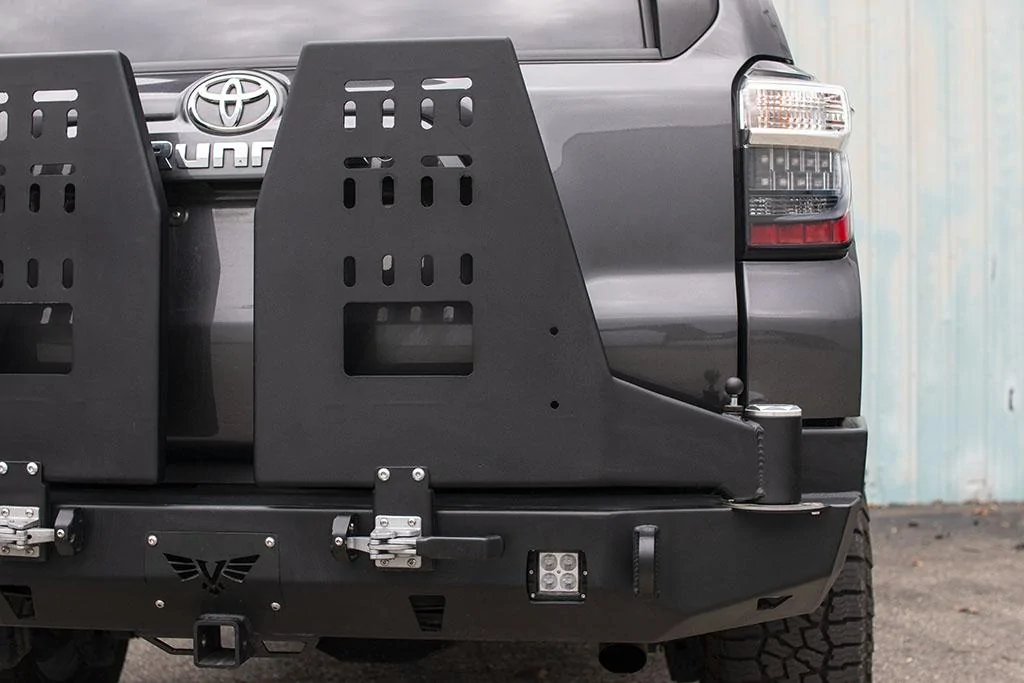 Jeep Gladiator Gladiator dual swing rear bumper prototype renderings. VAC_5