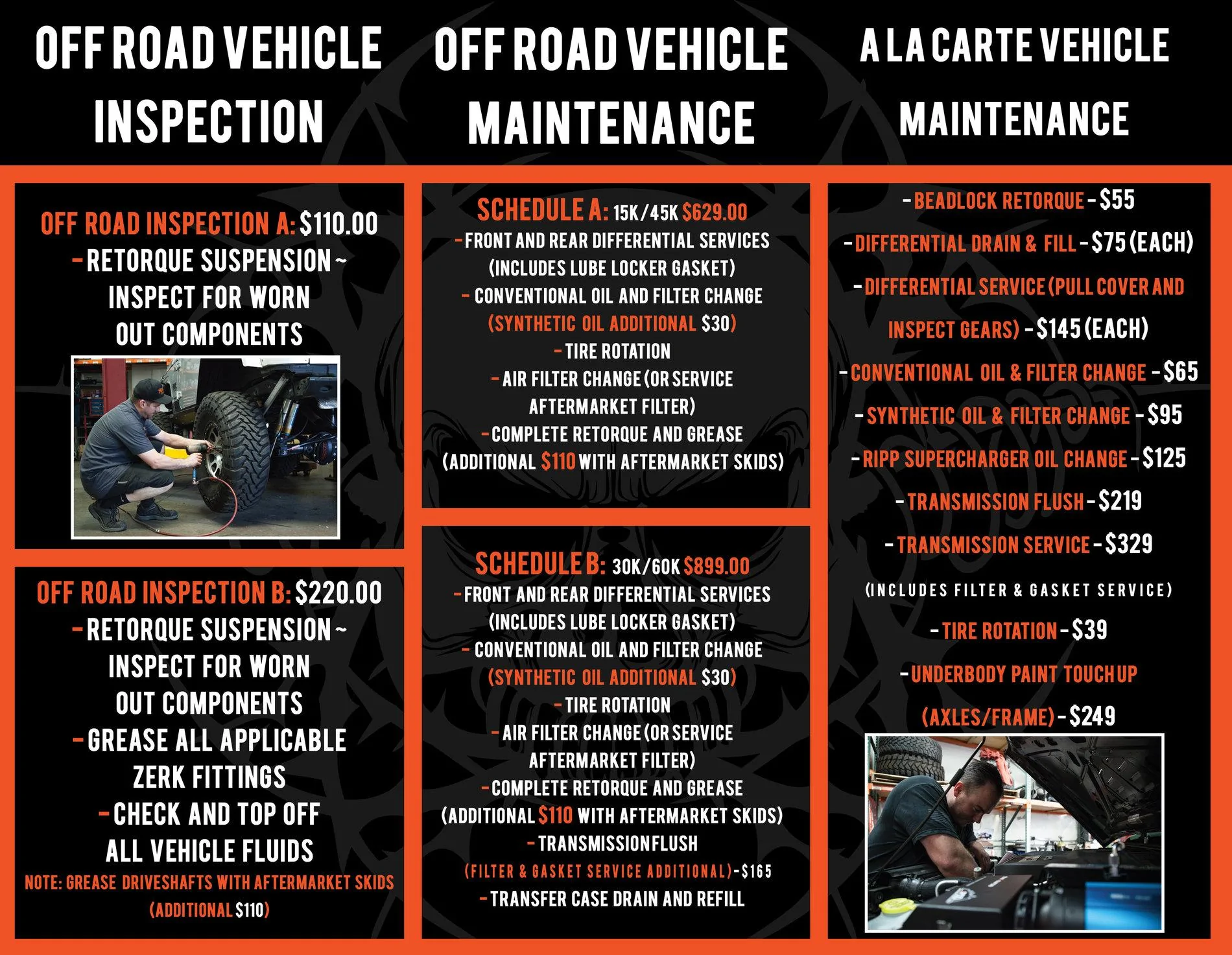 Jeep Gladiator Vehicle Maintenace Program maintainenc