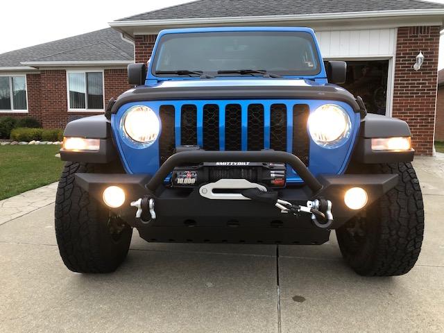 Jeep Gladiator The BEAST Front with fogs lit