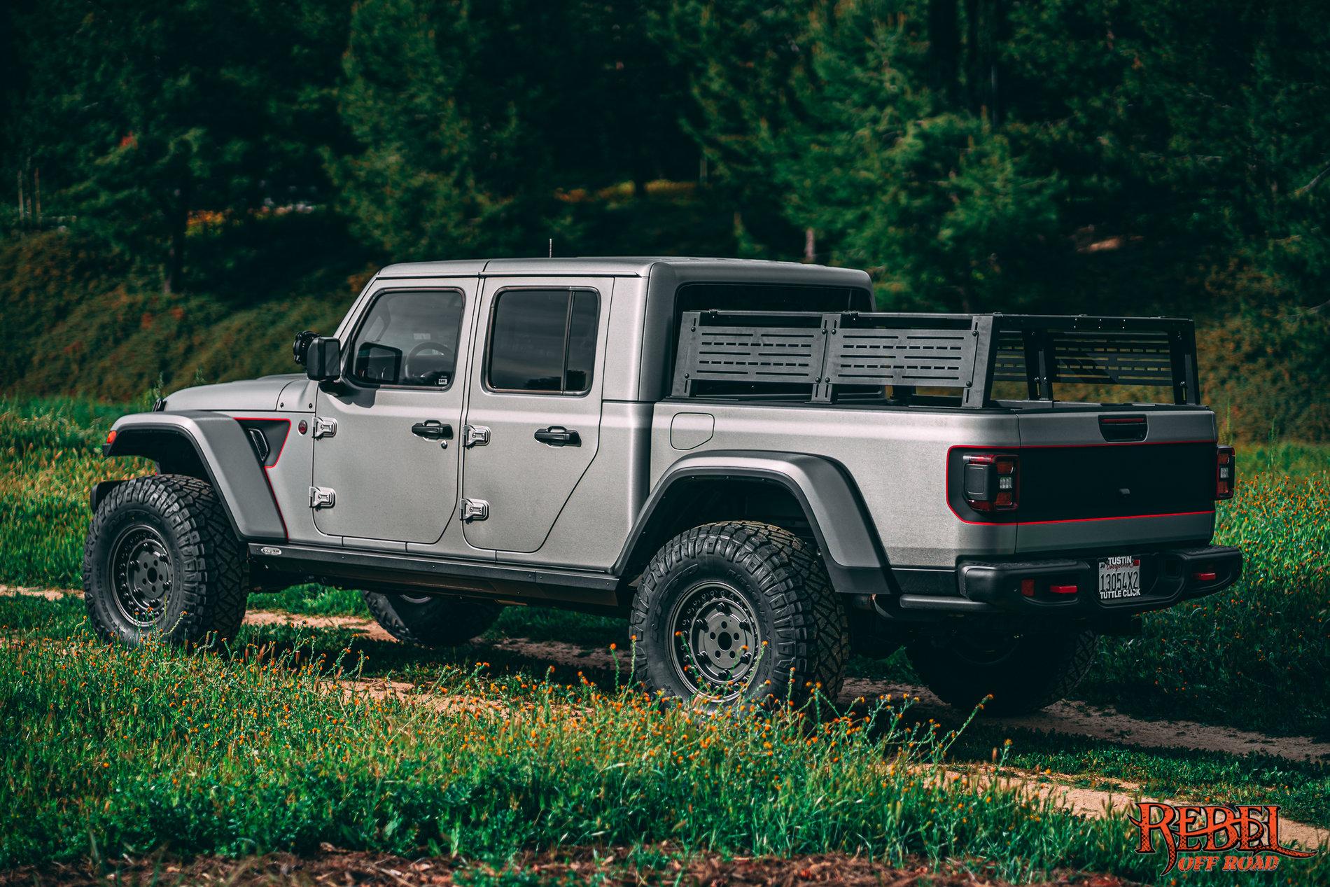 Jeep Gladiator 2020 Jeep Gladiator Brushed Aluminu with XPLOR Half Rack RebelOffRoad-00720