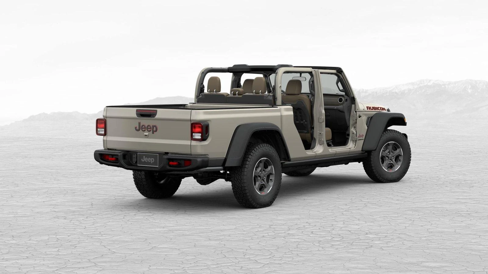 Jeep Gladiator Are tan cloth seats black on the back? saddle leather