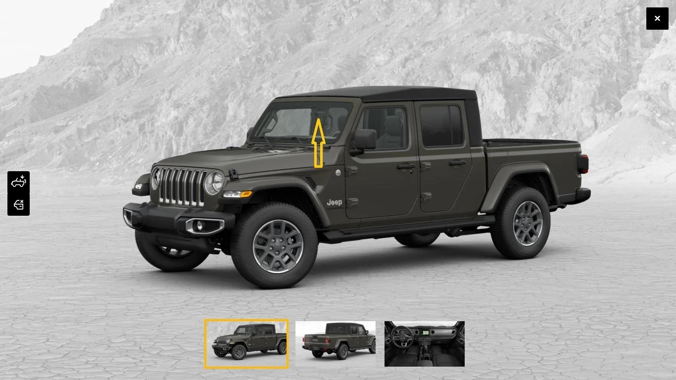 Jeep Gladiator Adaptive Cruise Control Sensor location Without ACC