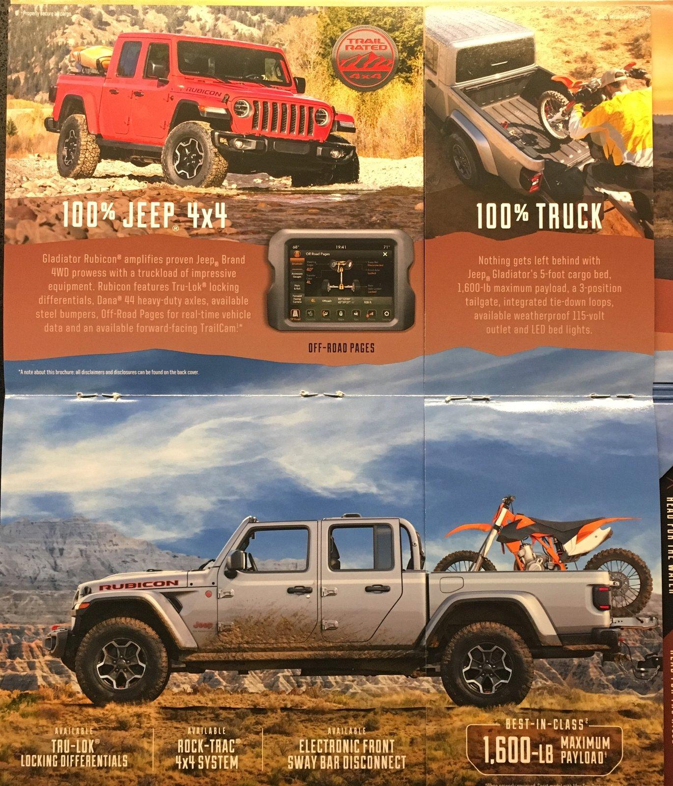 Jeep Gladiator Gladiator brochure with multi-tool C1C0C624-0F80-4D3B-B5DC-4F690F765B4D