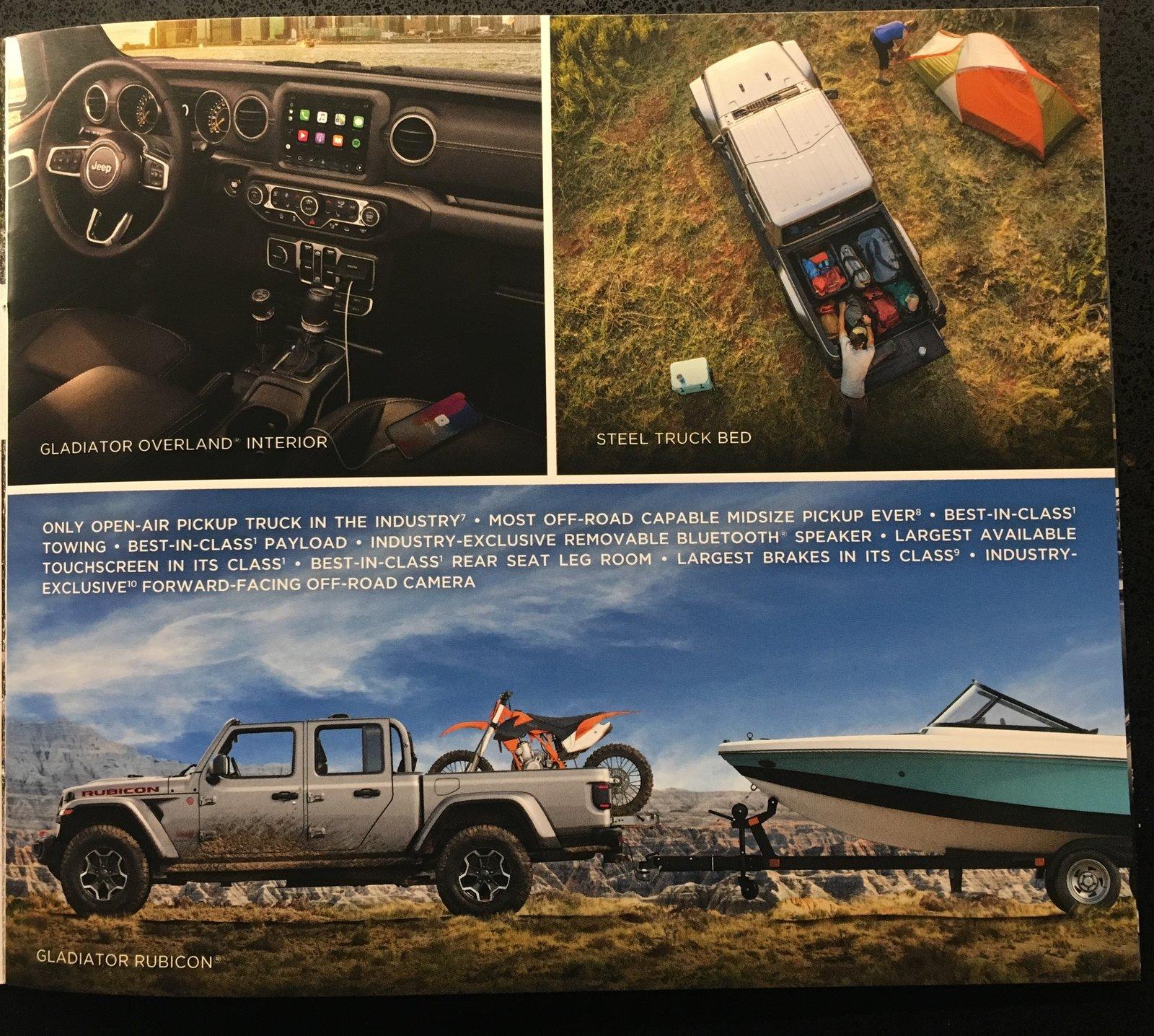 Jeep Gladiator Gladiator brochure with multi-tool 7F159D7C-B0E3-4F10-B5F8-1280B46084F0