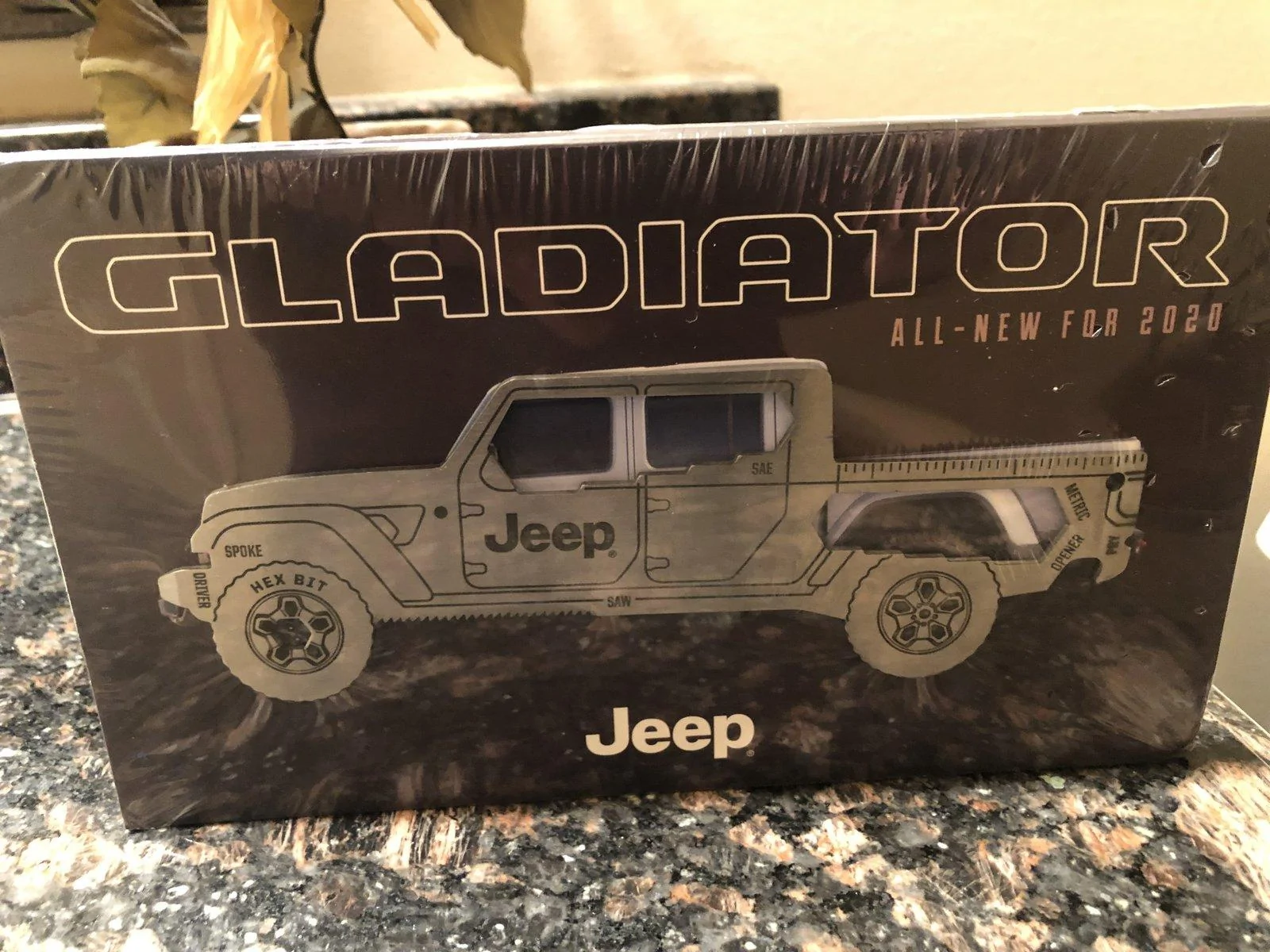 Jeep Gladiator Gladiator brochure with multi-tool 4803C26B-CD3E-4BBB-B668-E012EC33EE59