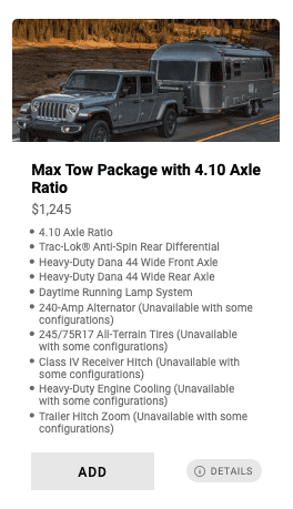 Jeep Gladiator Max tow package with Trac Lok? Screen Shot 2020-04-02 at 7.45.46 PM