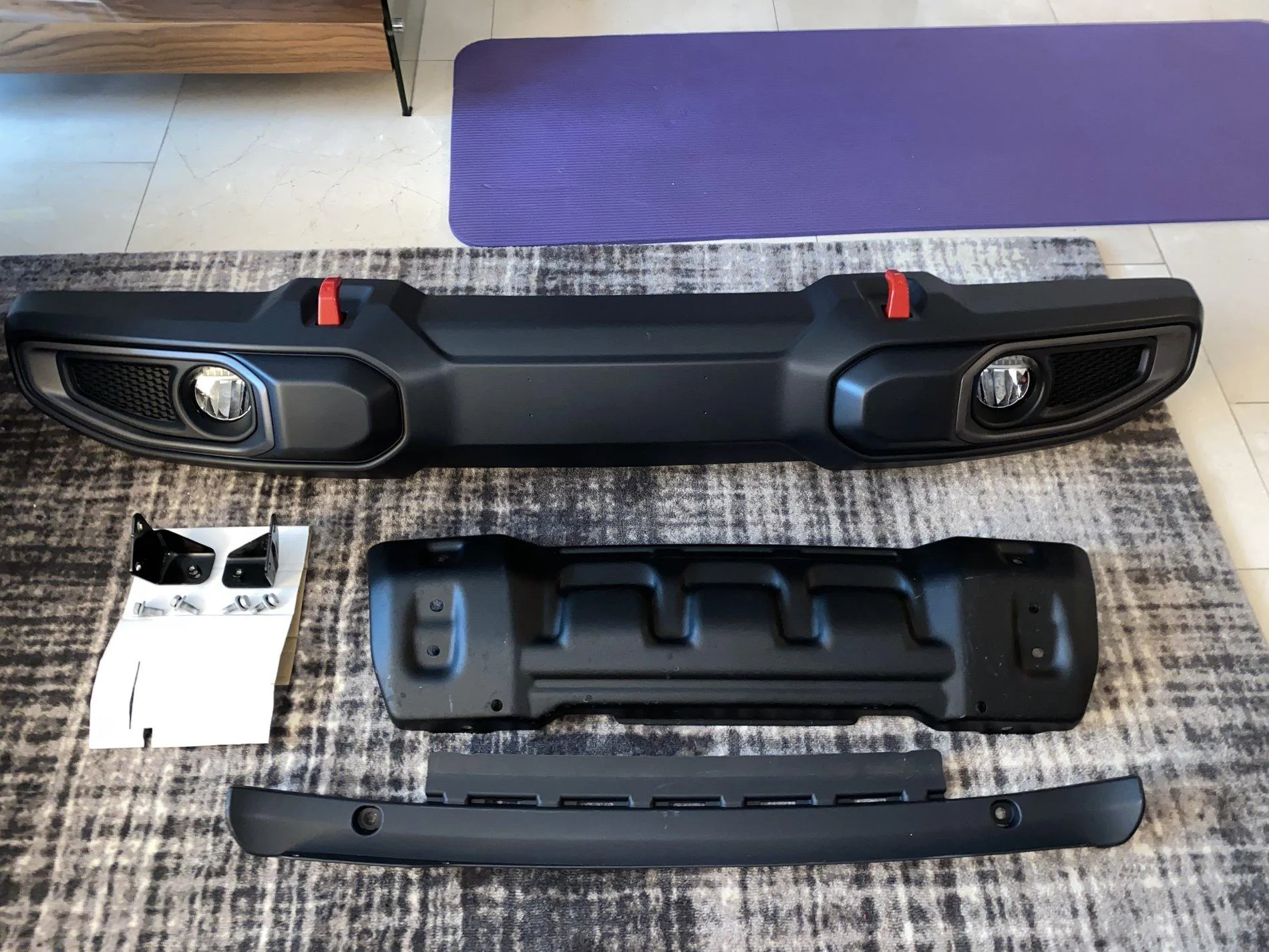 Jeep Gladiator Installing Stock Rubicon Skid Plate on Sport IMG_1533