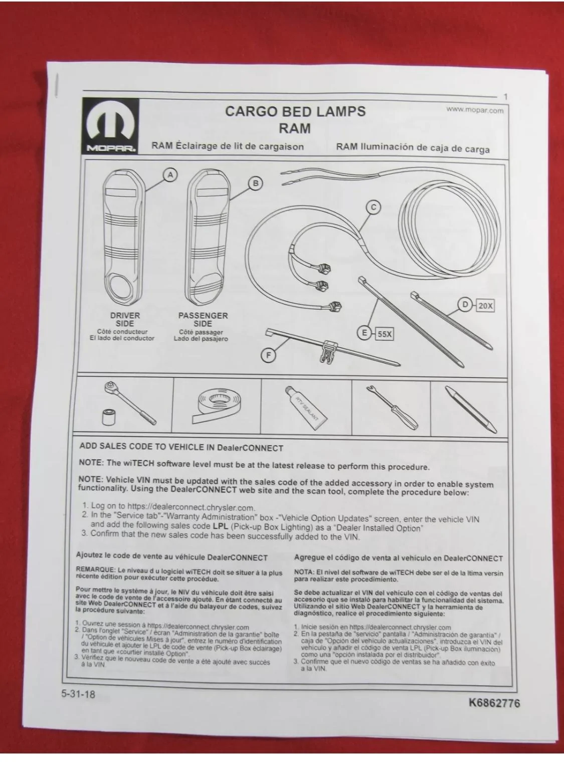 Jeep Gladiator BED LIGHT BUTTON FIX!!!!! BB2E5E53-B547-44AF-9CAA-C795AAF9F74B