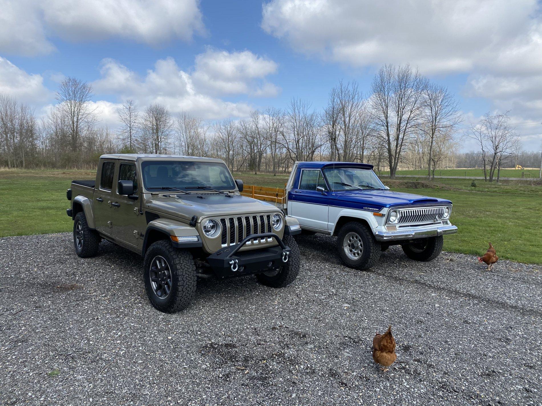 Jeep Gladiator Old Jeep truck with new Jeep truck C920D29B-738F-4992-B632-05CAF92D1C16