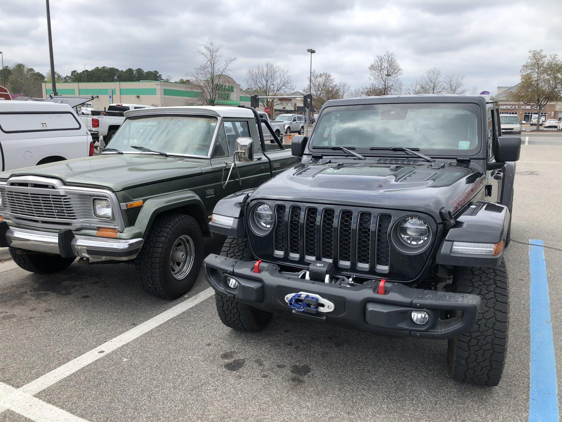 Jeep Gladiator Old Jeep truck with new Jeep truck B3D37641-BC20-4DC7-9D6F-7E1824D04558