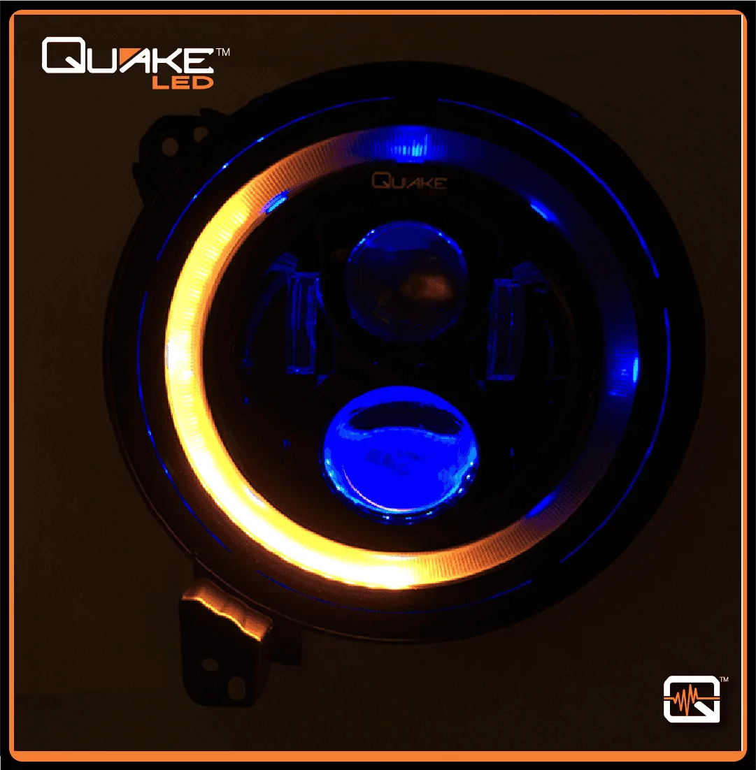Jeep Gladiator NEW! Quake LED QTE559 Full 9" Light for JT/JL...Very Bright DRL...SEQUENTIAL Turn...RGB Accenting! 559 #1