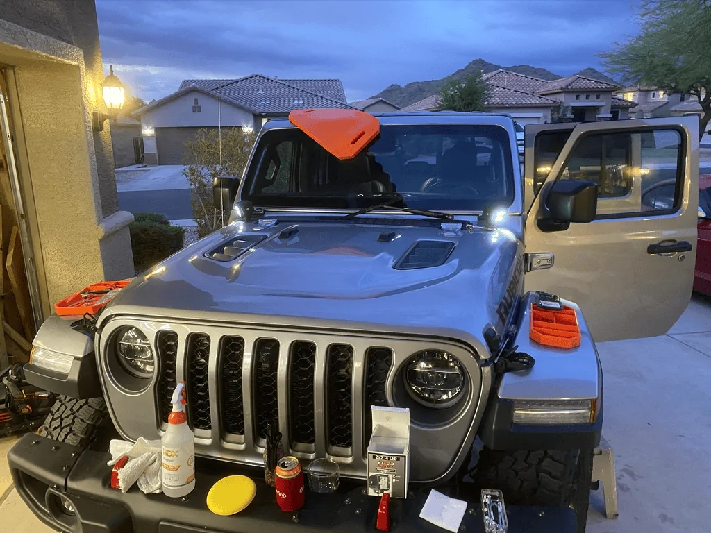 Jeep Gladiator Home made A-pillar side light mounts 1587490571827