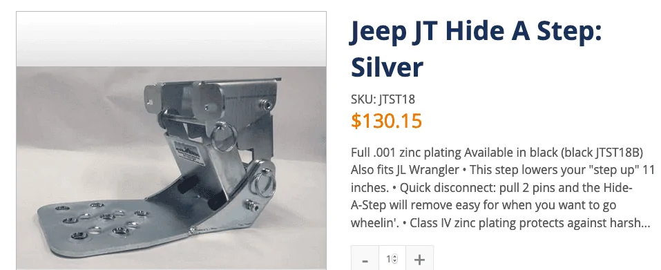 Jeep Gladiator Steps with Rubi Rock Rails Screen Shot 2020-04-23 at 12.16.41 AM