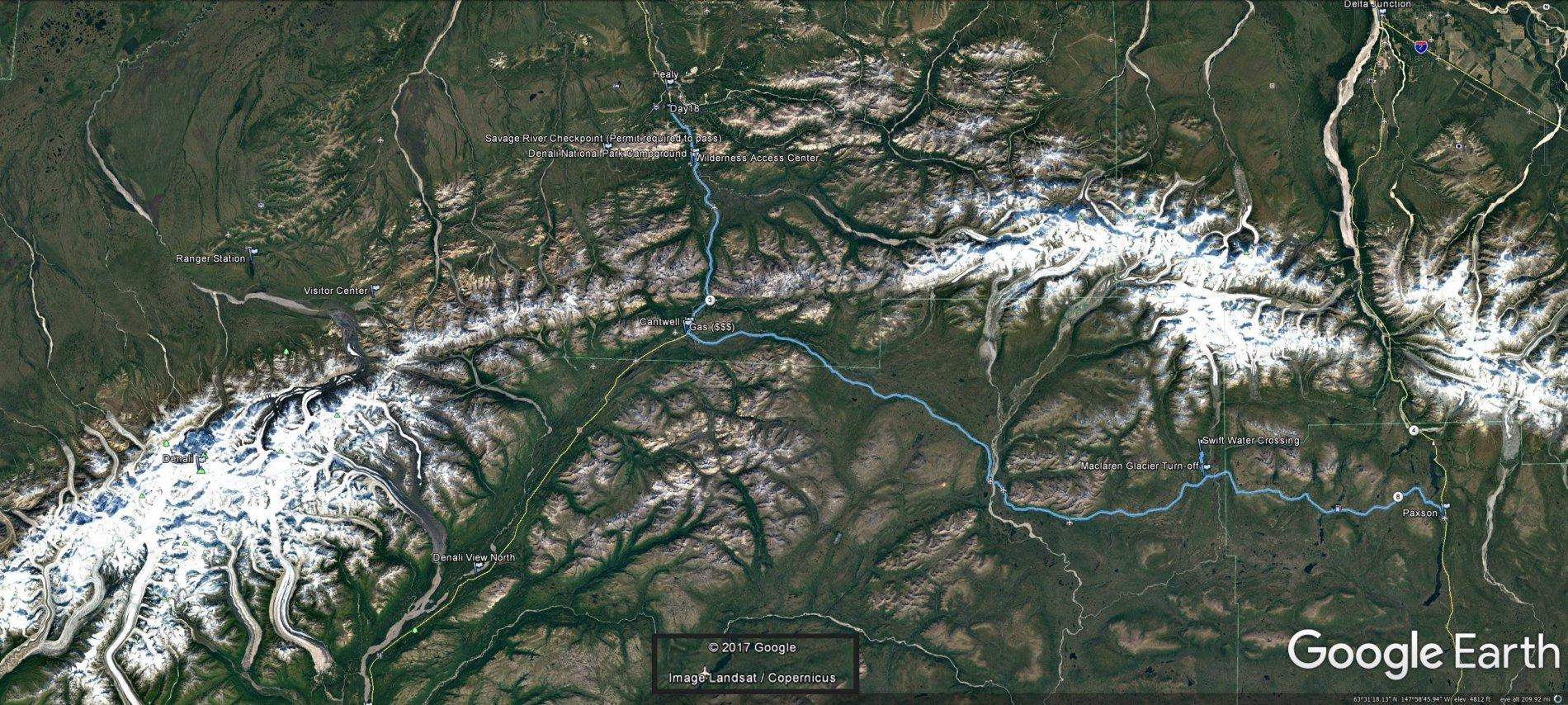 Jeep Gladiator Live or Overlanded Alaska? Need Your Help! Alaska Trip, May-Jul 16, Route Map, Day 18 (Paxson to Healy)