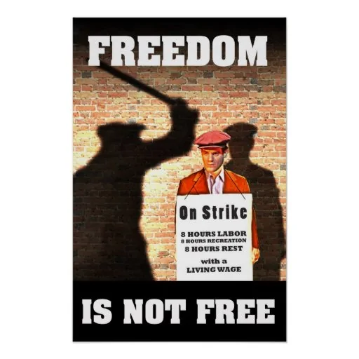 Jeep Gladiator Humor freedom_is_not_free_pro_union_poster-r26c6d7ae44d64412974c375d2a87bb16_jqsg_8byvr_512