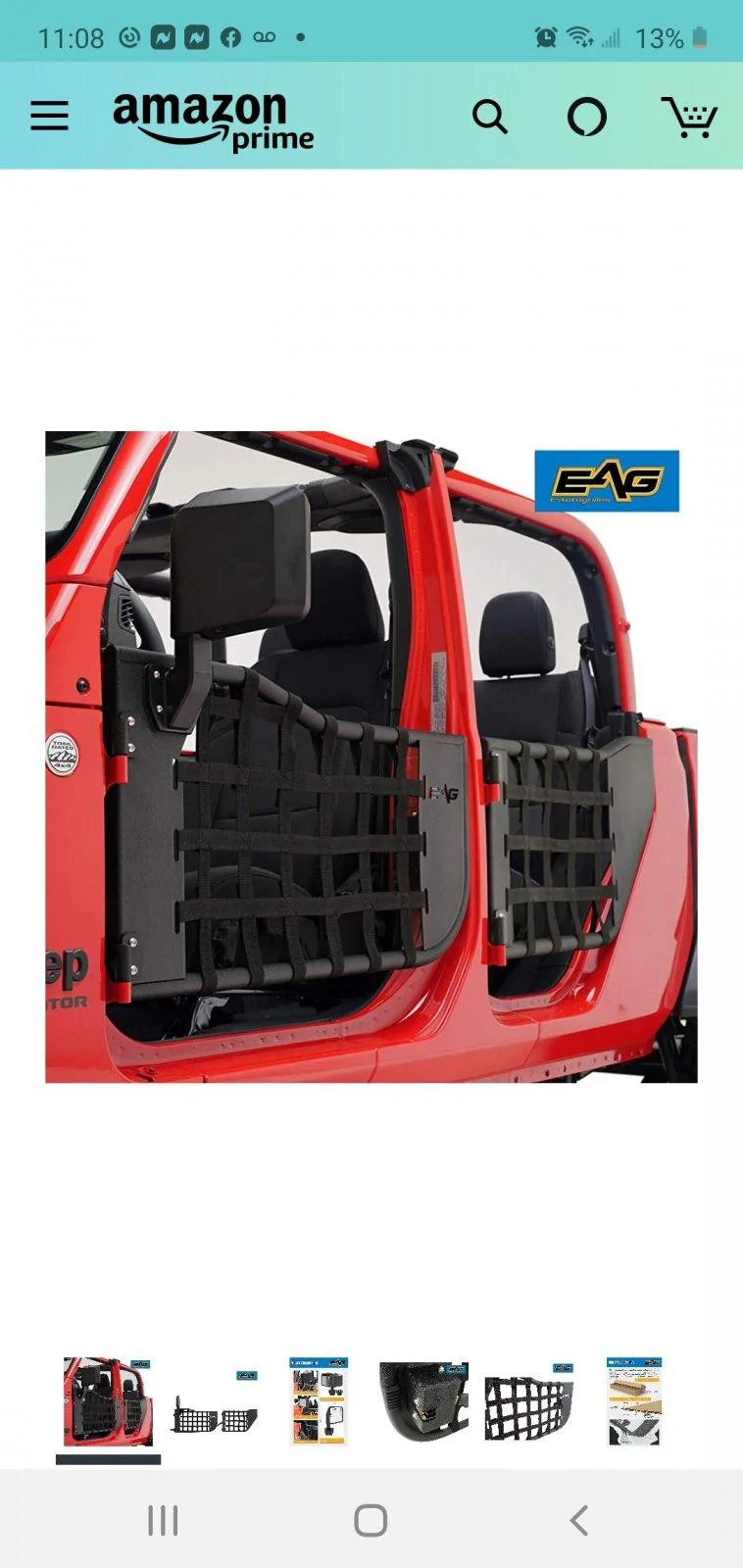 Jeep Gladiator EAG Safari Tube Doors-Installed! Screenshot_20200427-230843_Amazon Shopping