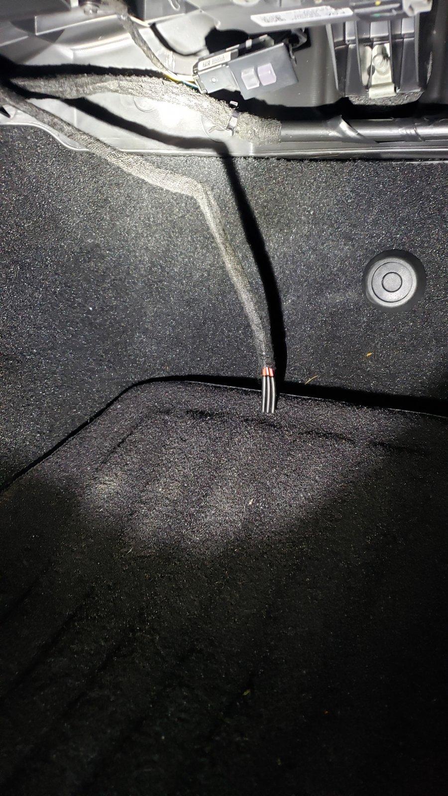 Jeep Gladiator Did you know Aux wires are inside also ? Not just by the battery. 20200430_133824