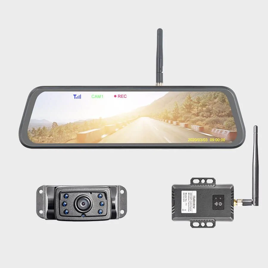 Jeep Gladiator Installed a new trailer camera setup rear-view-mirror-dashcam-with-backup-camera