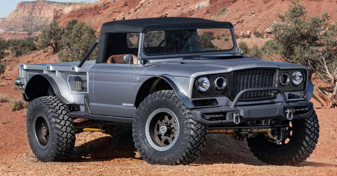 Jeep Gladiator So I guess the Gladiator isn't so expensive...Bollinger 1968-Jeep-M-715-Gladiator-Five-Quarter-Concept-FB