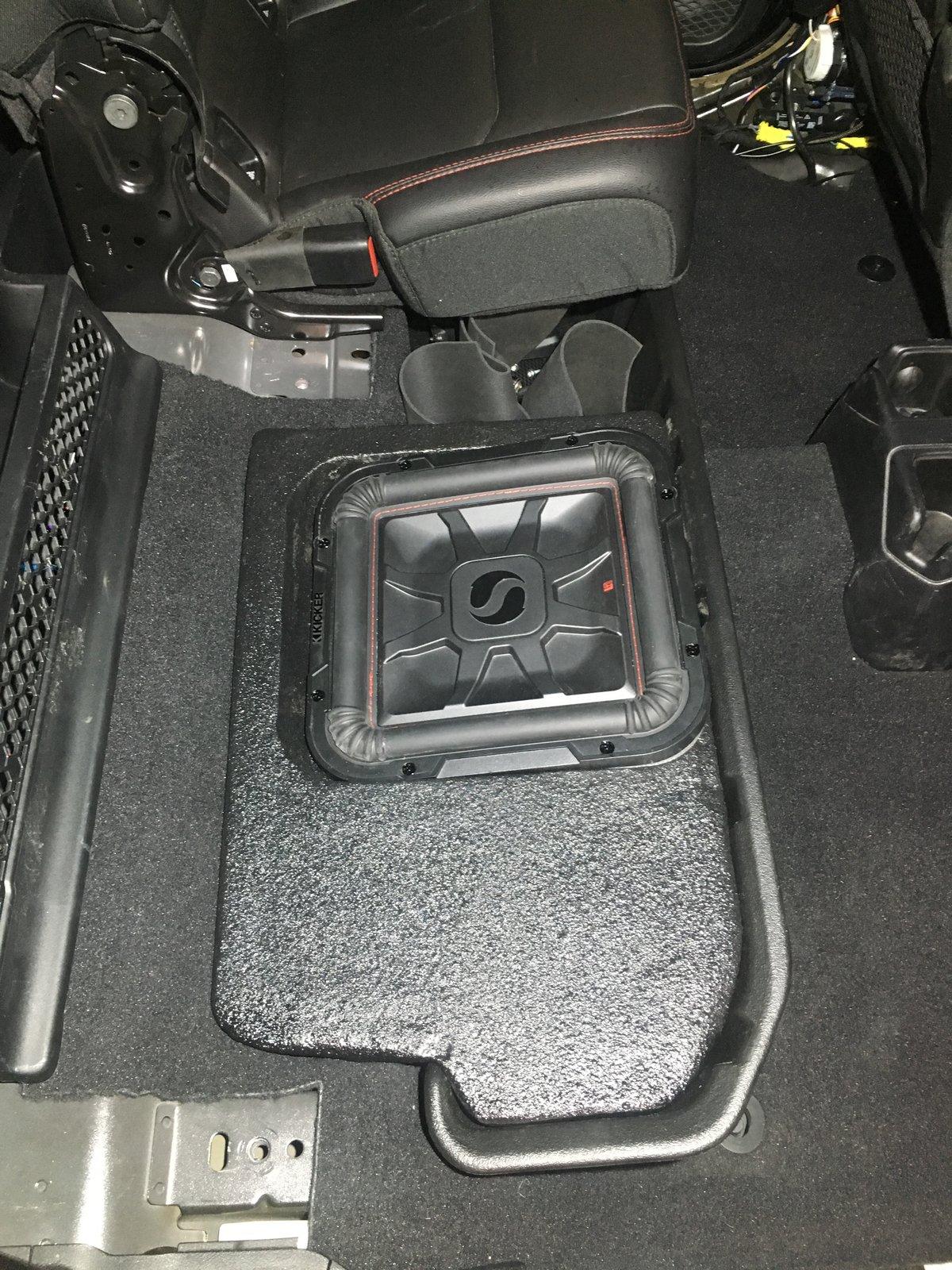 Jeep Gladiator Under seat subwoofer enclosure 517F06D9-05CE-47C3-84FD-ECFC568EFD99