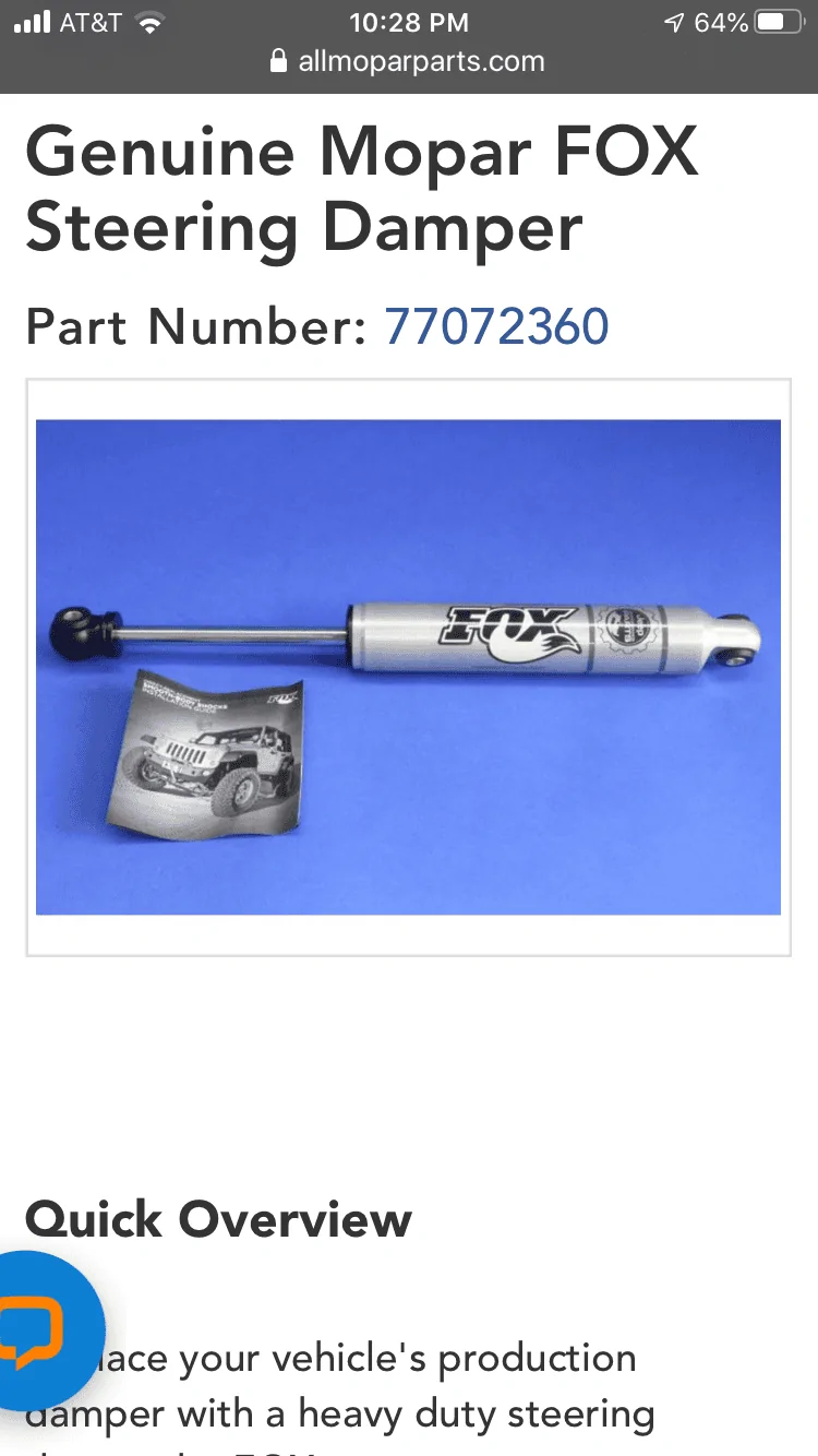 Jeep Gladiator Those complaining about the steering... get the Fox Steering Stabilizer C7E16A0B-F437-4B1F-884C-CBD4FC00A478