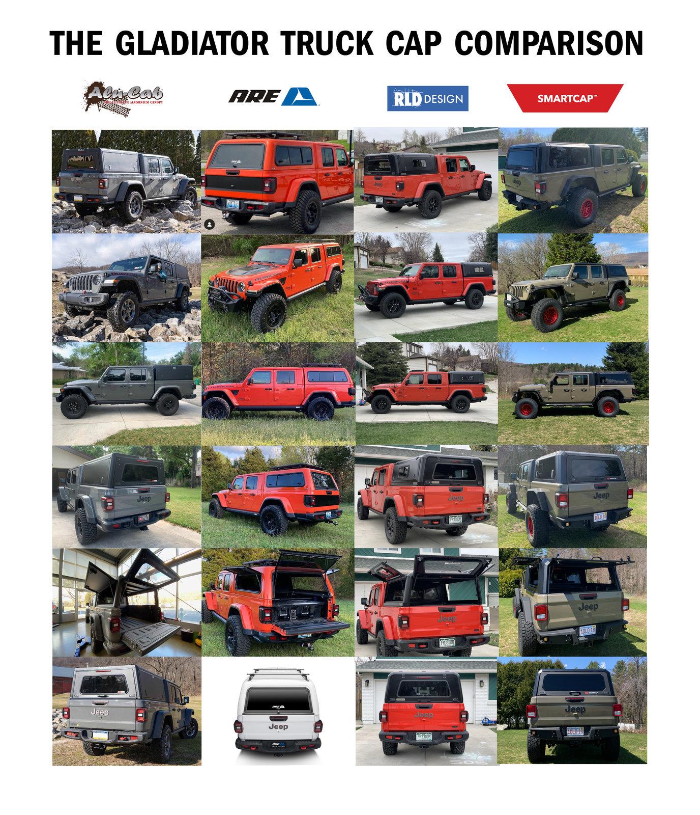 Jeep Gladiator Gladiator Truck Cap Photo Comparison Gladiator Truck Cap Comparison 3