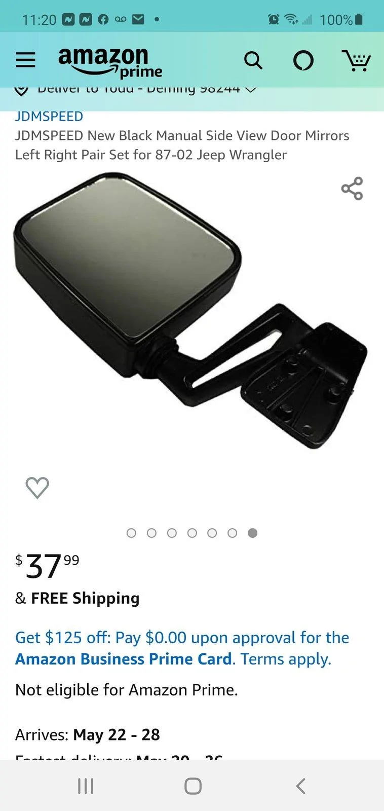Jeep Gladiator Mirror Movers Screenshot_20200516-112009_Amazon Shopping