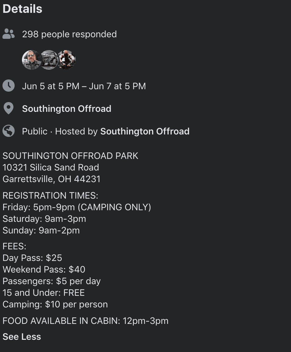 Jeep Gladiator JT Meetup at Southington Offroad June 6-7 Screen Shot 2020-05-18 at 9.32.38 PM