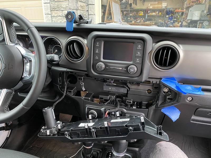 Jeep Gladiator 2 holes in a brand new Jeep... Perfect Phone mount setup! 49887077173_c697e9ab92_c
