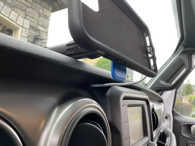 Jeep Gladiator 2 holes in a brand new Jeep... Perfect Phone mount setup! 49887906057_aedcf71b0d_c
