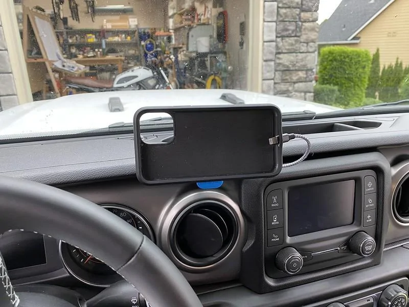 Jeep Gladiator 2 holes in a brand new Jeep... Perfect Phone mount setup! 49887593306_68d2d31c0f_c