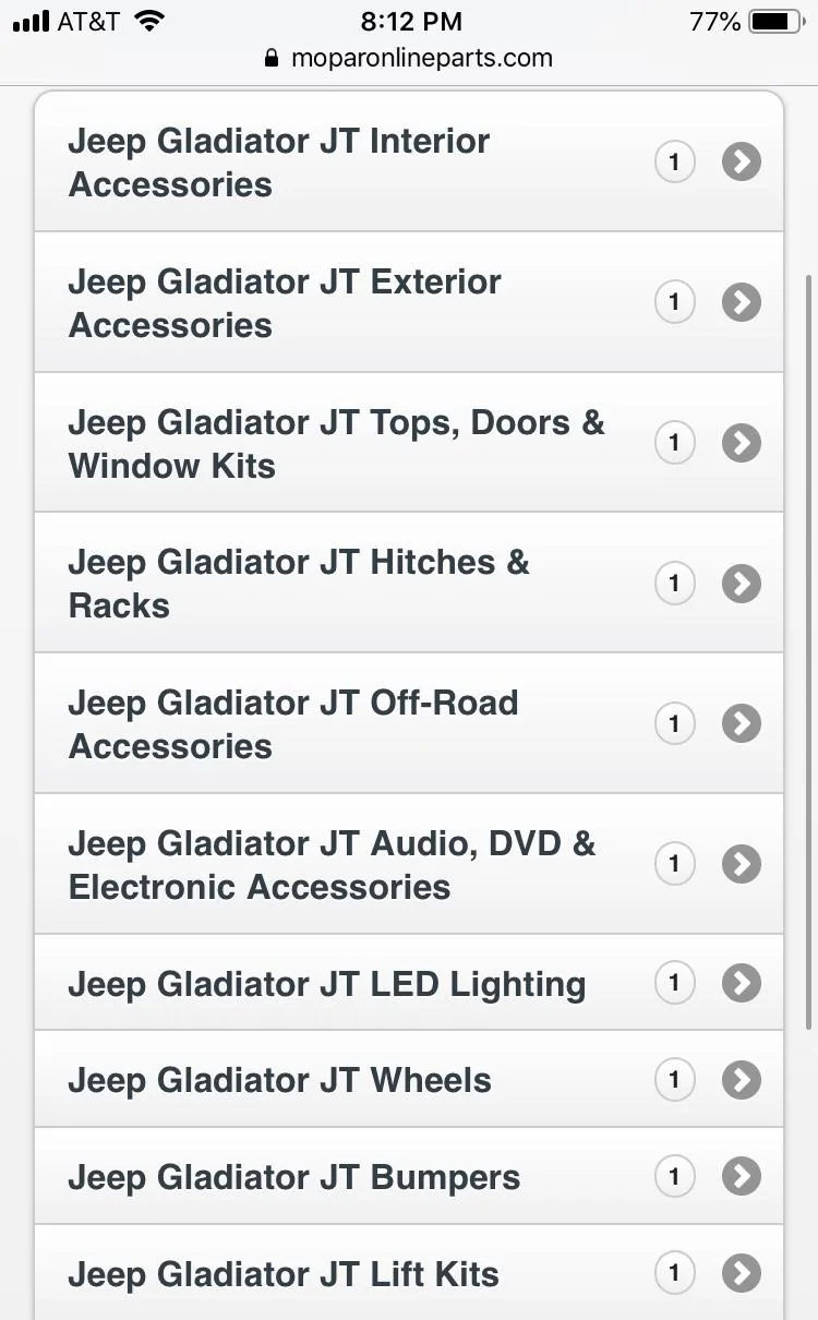 Jeep Gladiator Looky what I found!   JT Accessories from Mopar! 92722CC2-4A96-401C-B89B-CE0AF330EC42