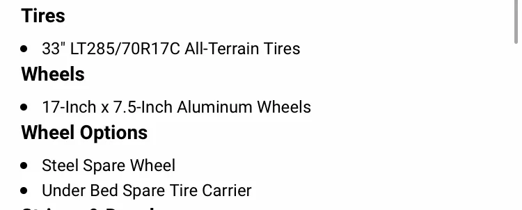 Jeep Gladiator Spare tire- steel wheel 65B7781D-6B68-4695-8A65-23E4BA966D40