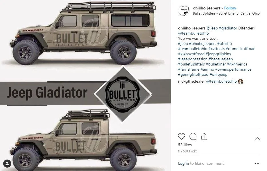 Jeep Gladiator Overland options didn't i see this photo before? bullet upfitters