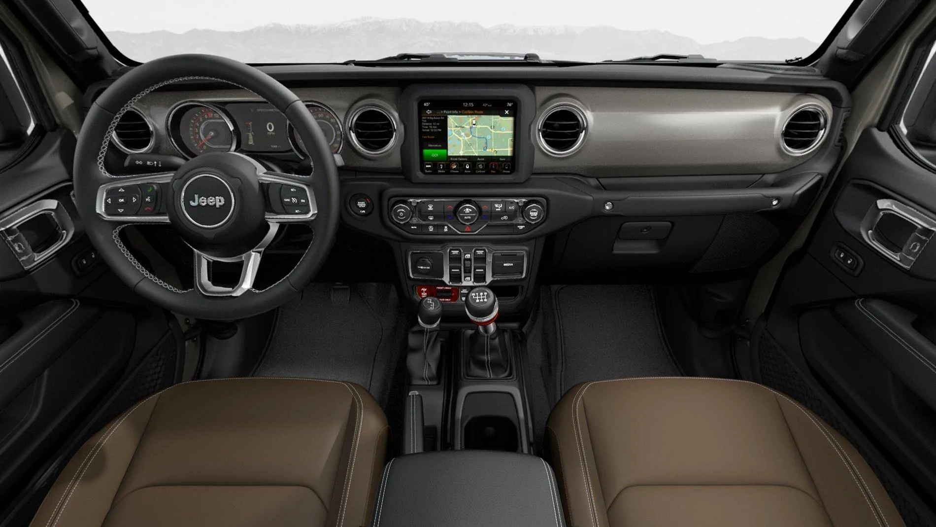 Jeep Gladiator First look at Saddle interior in a Rubicon rubicon saddl
