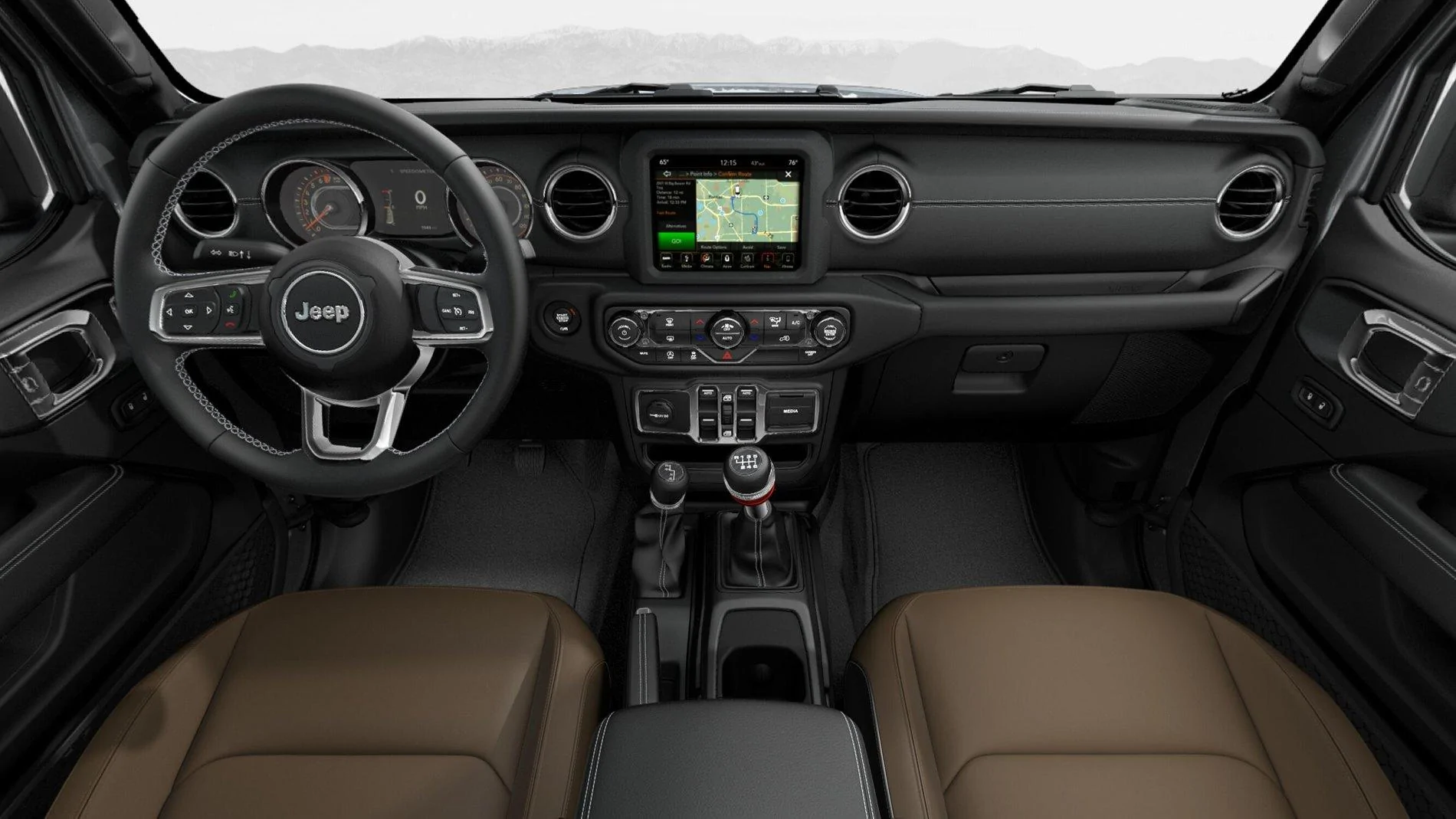 Jeep Gladiator First look at Saddle interior in a Rubicon overland dash