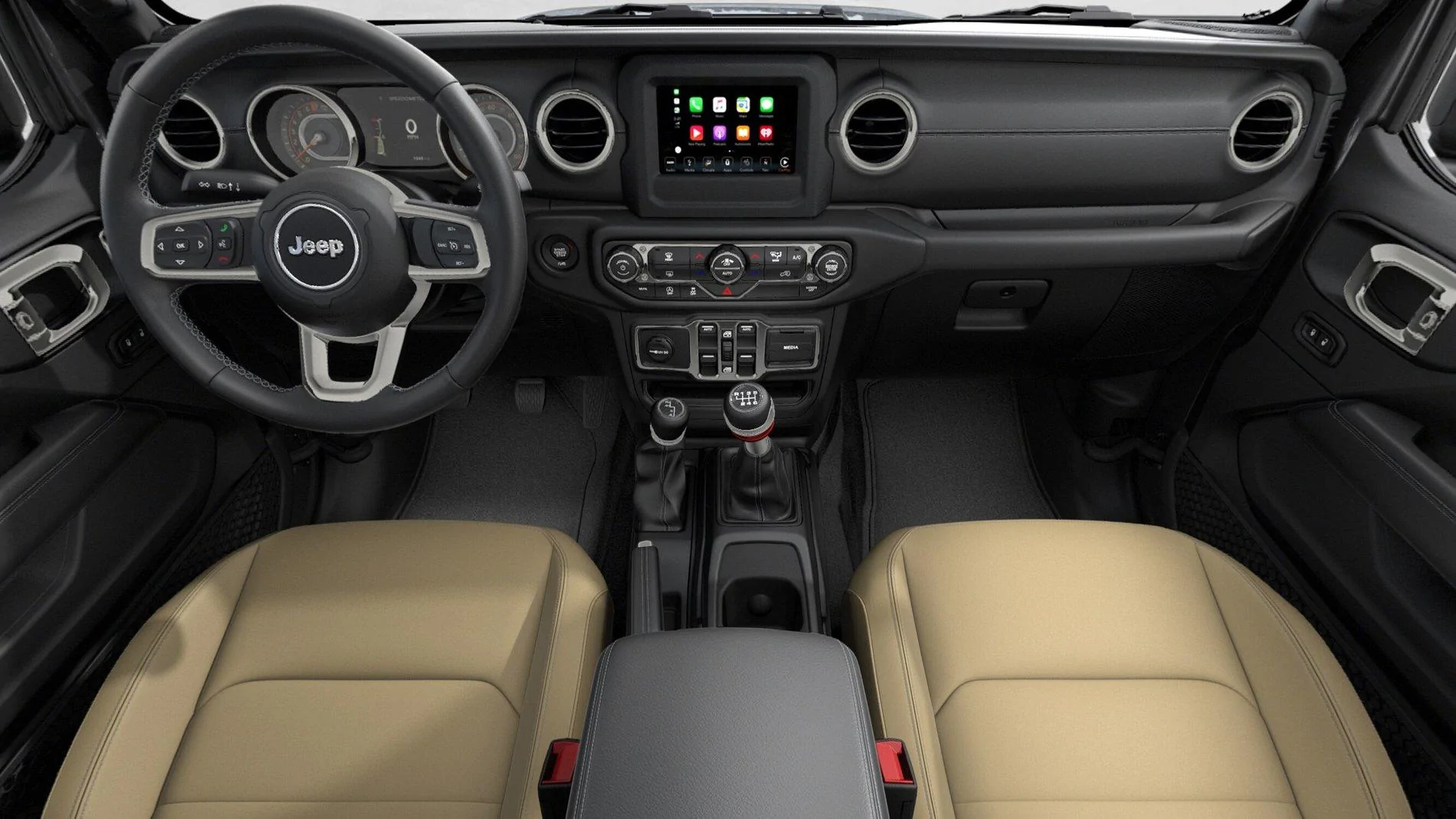 Jeep Gladiator First look at Saddle interior in a Rubicon sahara tan